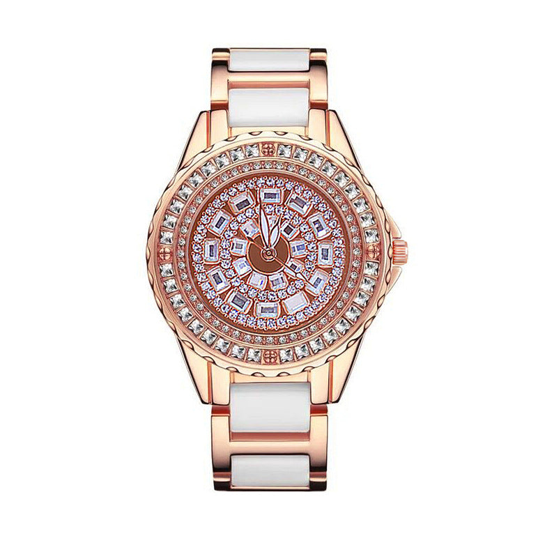 Women's Fashion Simple Full Diamond Watch - Dazpy