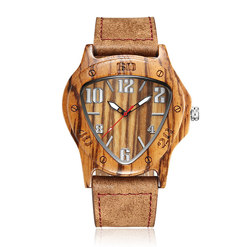 Men's Triangle Wooden Watch European And American Foreign Trade Atmosphere - Dazpy