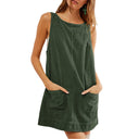 Women's Corduroy Sleeveless Pocket Dress