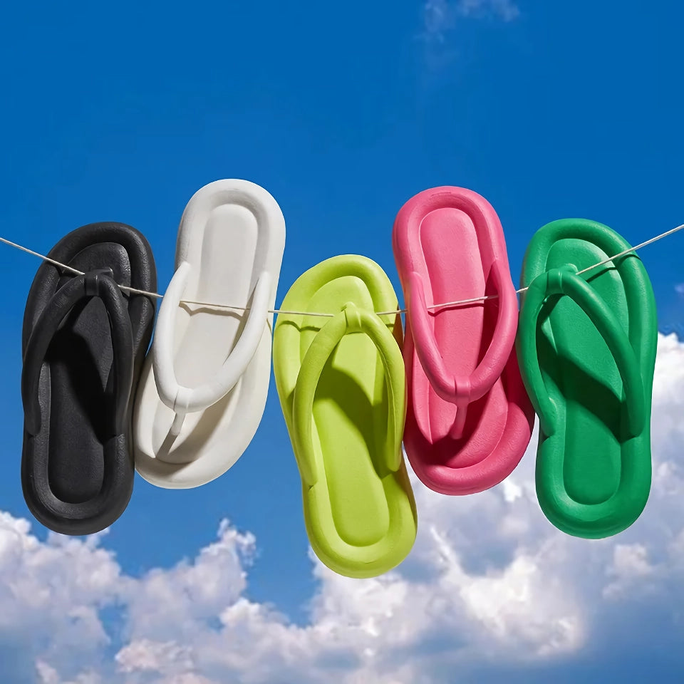 Chanclas coloridas de playa de verano para mujer