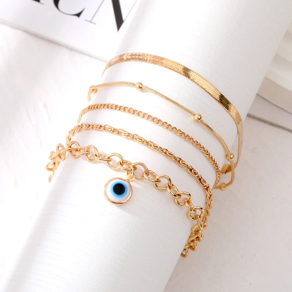 Blue Evil Eye Anklet Bracelet