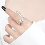 Women's Stylish Round Moissanite Ring - Dazpy