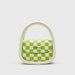 Vintage Leather Checkerboard Crossbody Bag