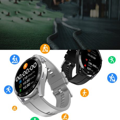 Wireless Charger NFC Bluetooth Calling Heart Rate Health Smart Men's Watch - Dazpy