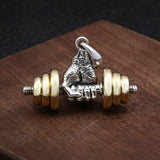 Fist Dumbbell Fashion Necklace Pendant - Dazpy