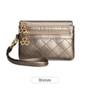 Women's Vintage Bifold Short Wallet with Wristband