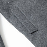 Men's Woolen Overcoat With Fleece And Thick Lapels