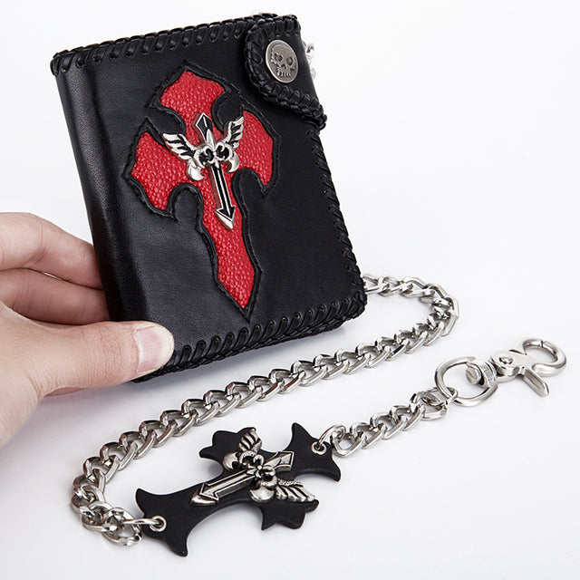 Short cross wallet with chain - Dazpy