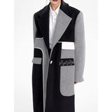 Women's Woolen Contrast Color Coat