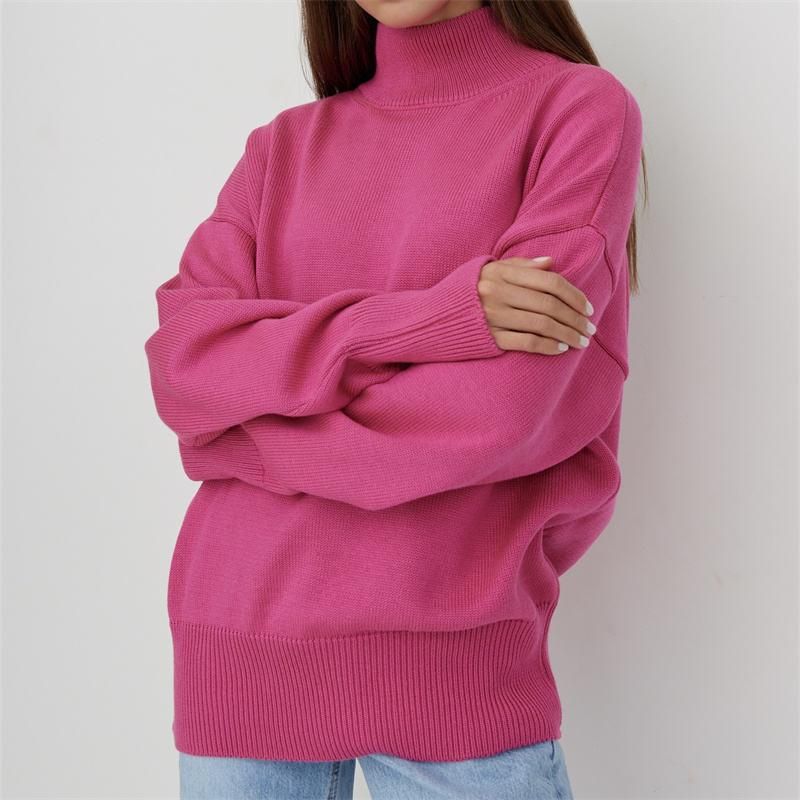 Übergroßer Rollkragen-Strickpullover für Damen