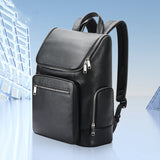 Business Leather Large Capacity Backpack Commuting Travel - Dazpy