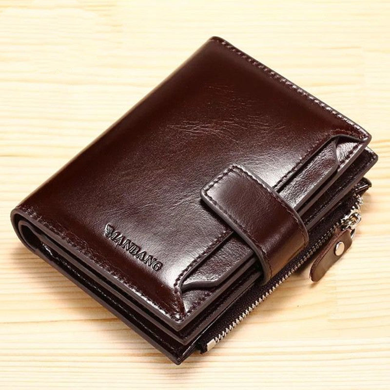 Men's leather wallet wallet card holder - Dazpy