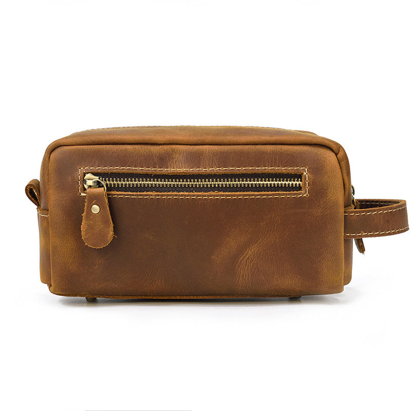 European And American Style Men's Crazy Horse Leather Clutch - Dazpy