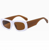 Trendy Color Block Sportliche Sonnenbrille - UV-Schutz &amp; Verlaufsgläser für Damen und Herren