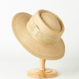 Sombrero de paja plegable elegante para mujer