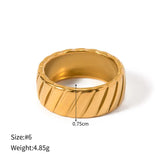 Gold Plated Hypotenuse Pattern Closed Ring