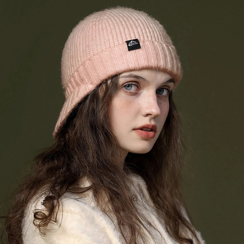 Gorro de punto cálido con visera y pico de pato: gorro resistente al viento para esquí y equitación