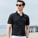 Men's polo shirt with Lapel stripes