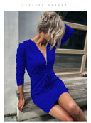 Women's Hooded Lace-Up Pencil Mini Dress