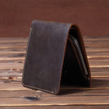 Business Retro First Layer Cowhide Coin Purse - Dazpy