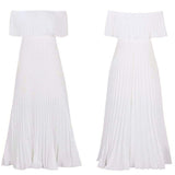 Women's Off-shoulder Pleated Dress