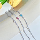 S925 Sterling Silver Diamond Love Bracelet Female - Dazpy