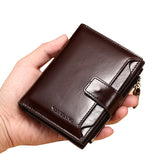 Men's leather wallet wallet card holder - Dazpy