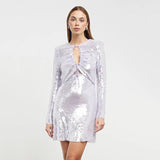 Glamorous Purple Sequin Mini Dress