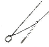 Antique Silver Necklace Men's Fashion Retro - Dazpy