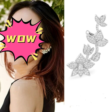 Flower Ear Bone Clip Integrated Earrings - Dazpy