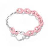 Love 925 Sterling Silver Accessories Rubber Girls Diy Finished Bracelet - Dazpy