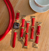 Leather Wristband New Year Red Girl - Dazpy