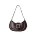 Bolso hobo de cuero elegante con hombro en forma de media luna