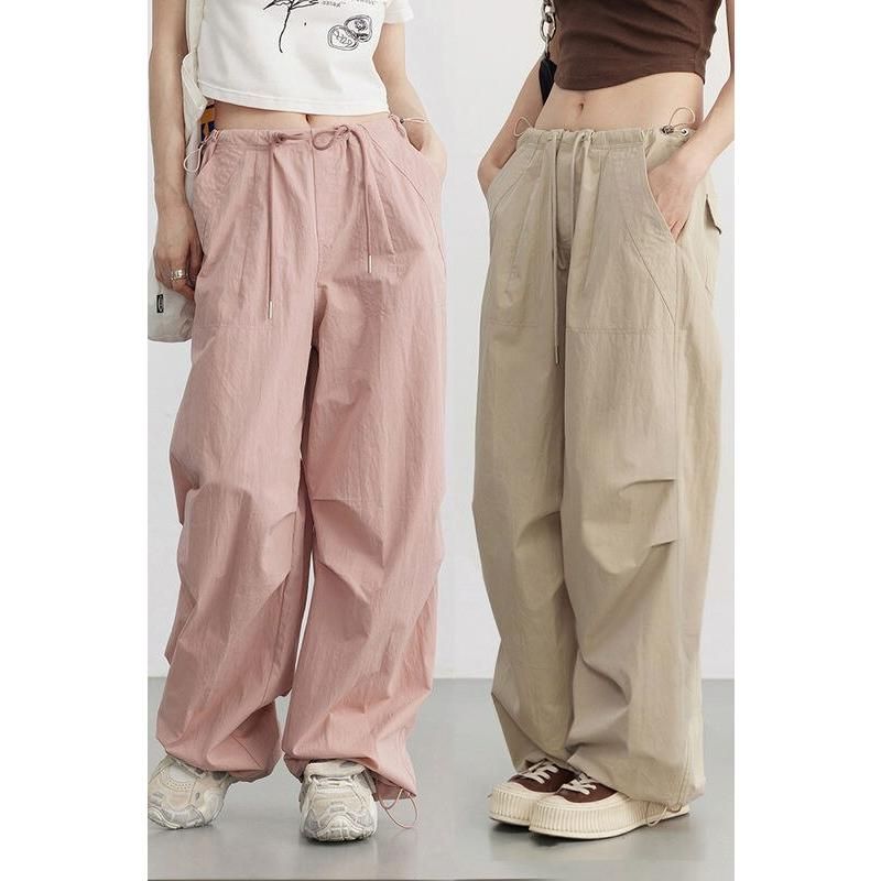 Pantalones de hip hop de pierna ancha para mujer