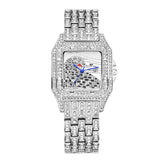 Square Full Star Leopard Diamond Women's Watch Quartz Women's Watch - Dazpy