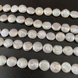 Natural Freshwater Pearl Beads Button Shape Punch For Jewelry Making DIY Necklace Bracelet Accessories - Dazpy