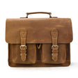 Men's Fashion Personality Leather Retro Portable Briefcase - Dazpy