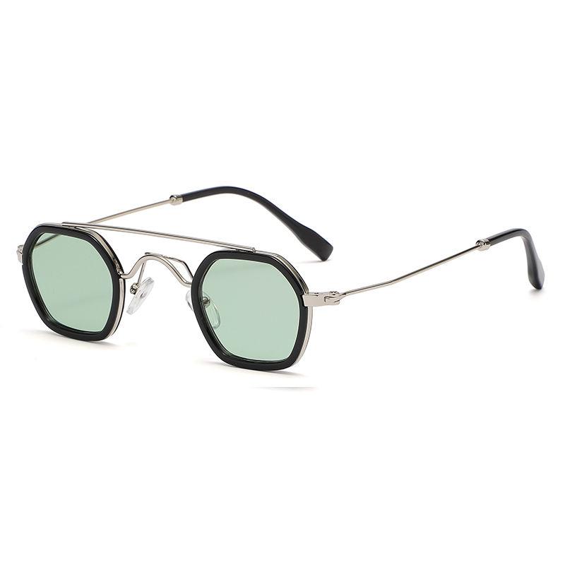 Sonnenbrille im Steampunk-Stil: kleiner runder Rahmen, UV400, quadratisches Retro-Design