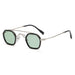 Steampunk Style Sunglasses: Small Round Frame, UV400, Retro Square Design