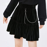 Chic Playful Mini Skirt with Chain Detail