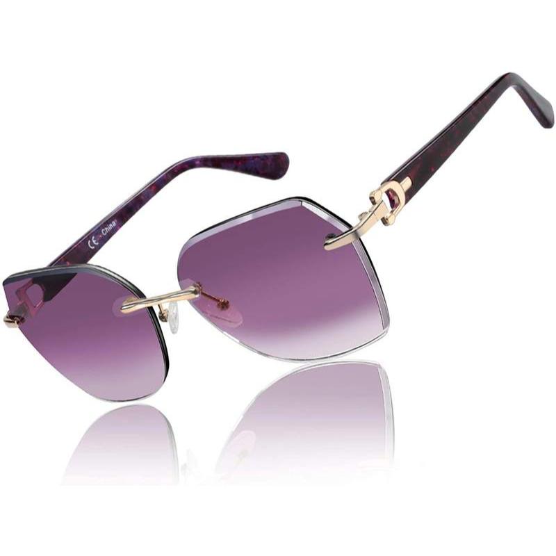 Trendy Sonnenbrille mit Farbverlauf und UV-Schutz in geometrischer Form