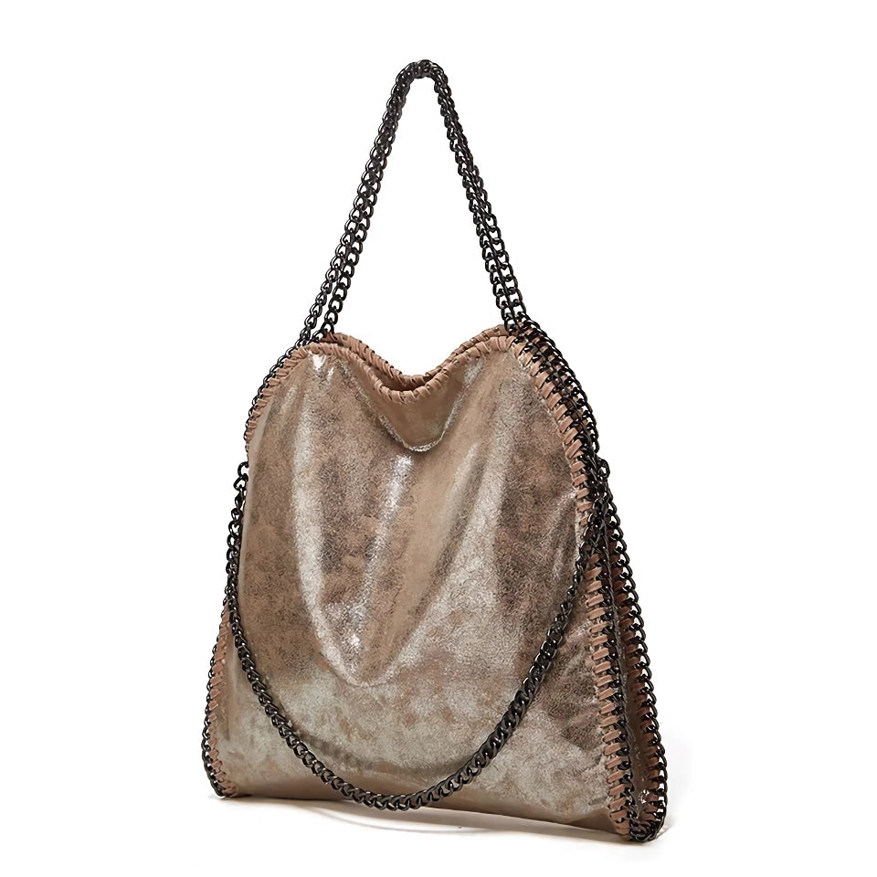 Bolso de hombro con cadena de cuero de lujo