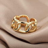 Anillo de cadena ajustable de oro para mujer