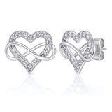 Fashion Temperament 925 Sterling Silver Heart-shaped Mosonite Earrings - Dazpy