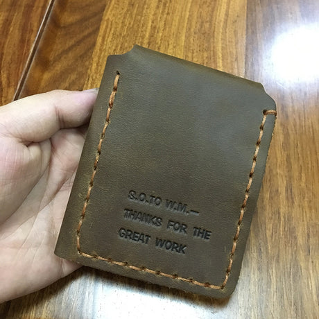 Tri-fold personalized retro wallet - Dazpy