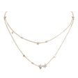 Silver Gilded Zircon Shiny Necklace - Dazpy