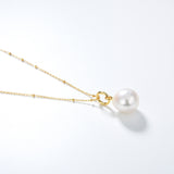 Simple Commuter Design Natural Baroque Pearl S925 Silver Plated Small Necklace Female - Dazpy