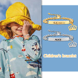 Personalized Name Pattern Laser Curved Crown Bracelet - Dazpy