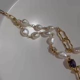 Design Voltaic Freshwater Pearl Necklace Middle Age - Dazpy