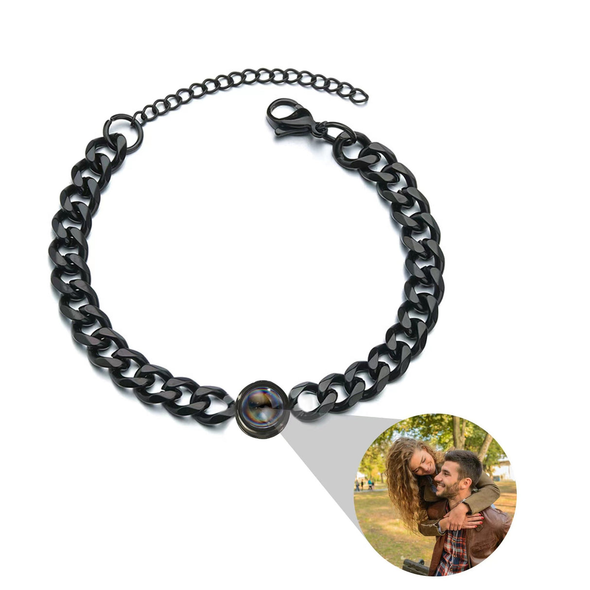 Couple Projection Bracelet Custom Text - Dazpy